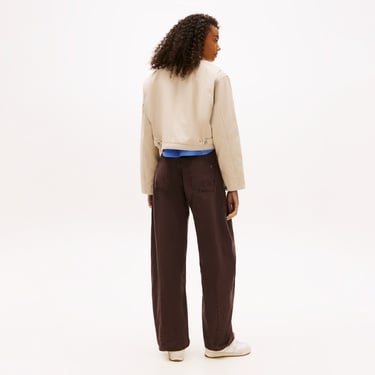  Tommy Hilfiger Cropped Workwear Kadın Bej Ceket