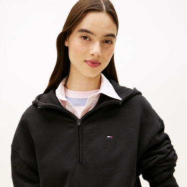  Tommy Hilfiger Kadın Siyah Sweatshirt