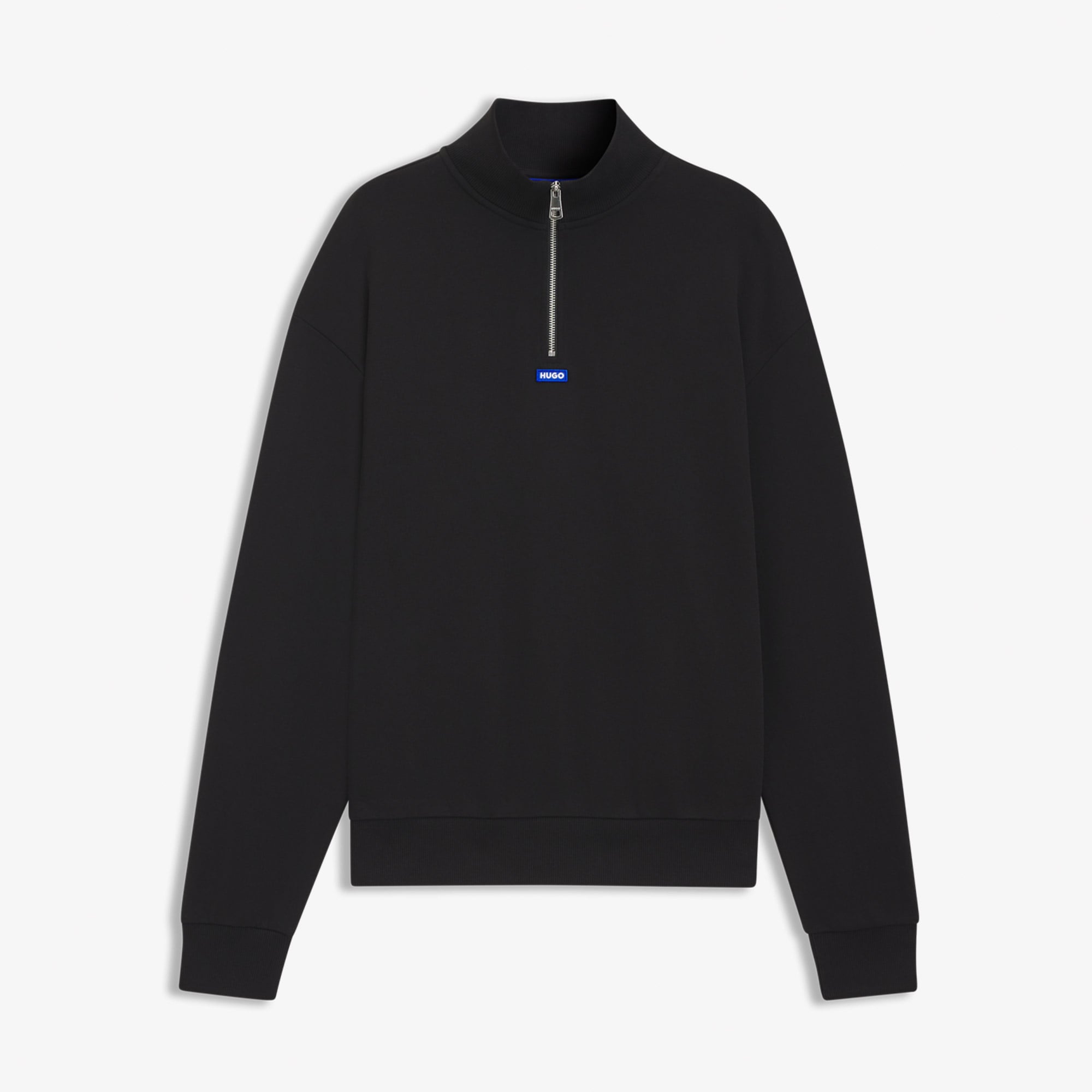  Hugo Neeler Half Zip Erkek Siyah Sweatshirt