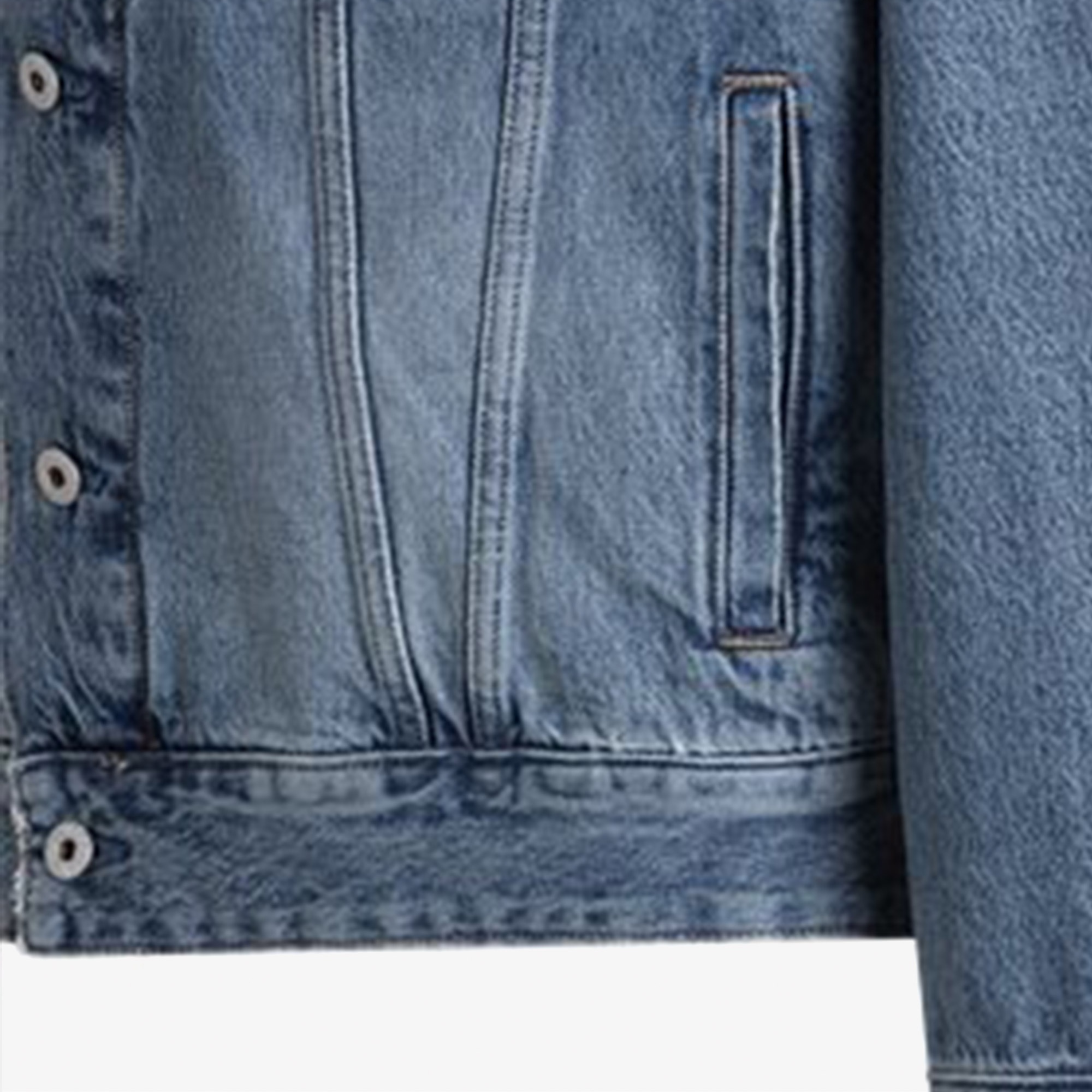 Hugo Loose Fit Stonewashed Erkek Mavi Denim Ceket