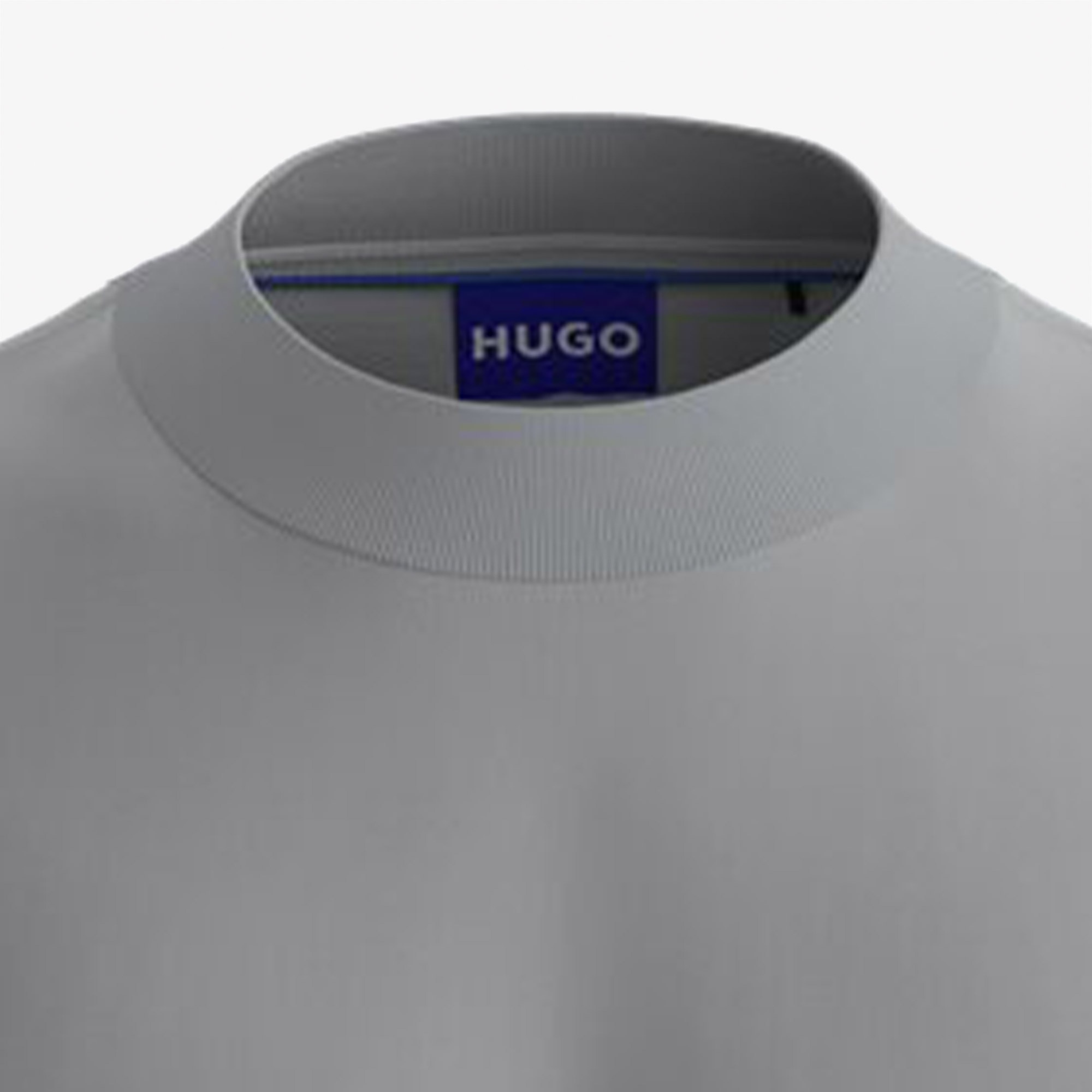Hugo Boss Logo Patch Erkek Gri T-Shirt