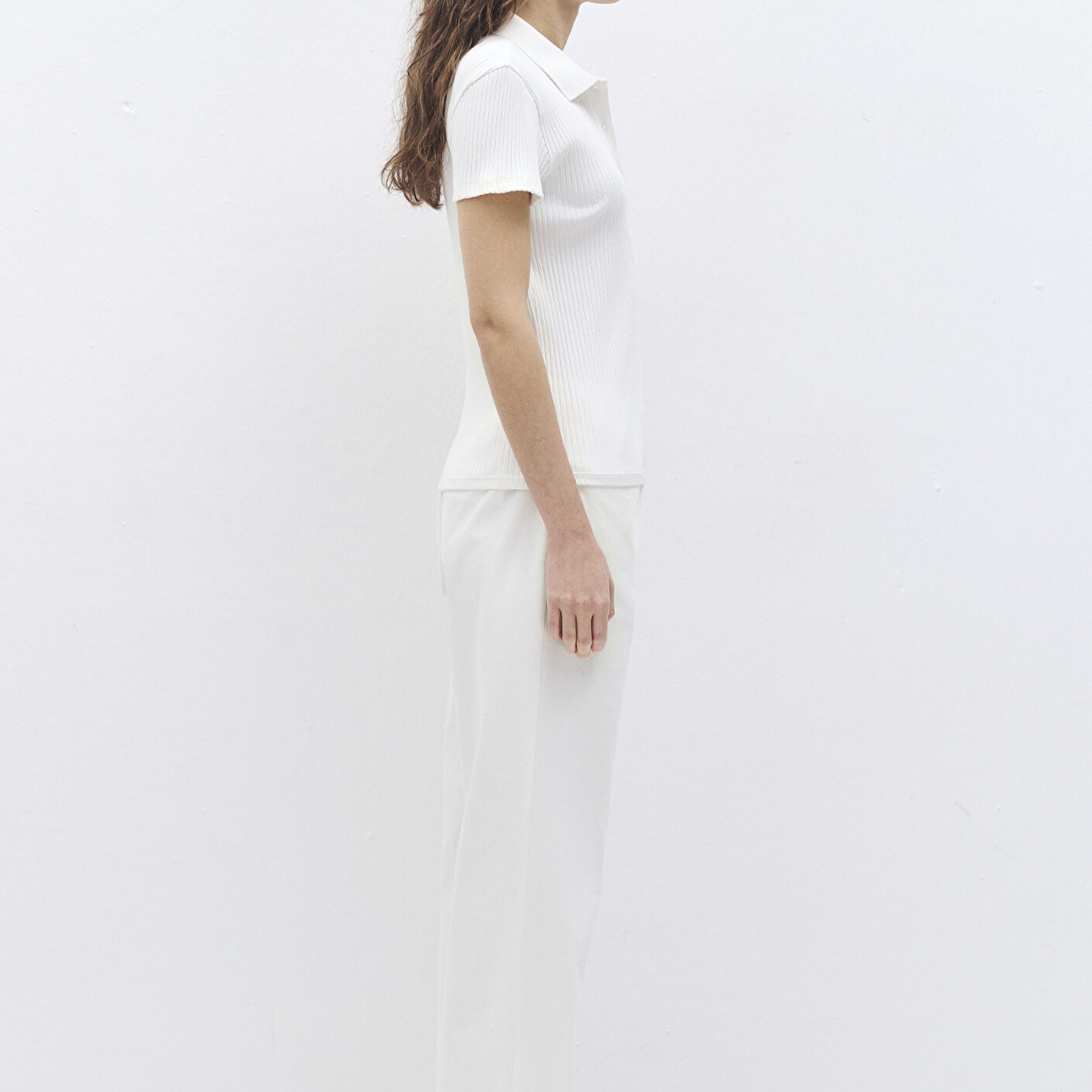 Mavi Ekru Polo Tişört Fitted / Vücuda Oturan Kesim 1613120-70057