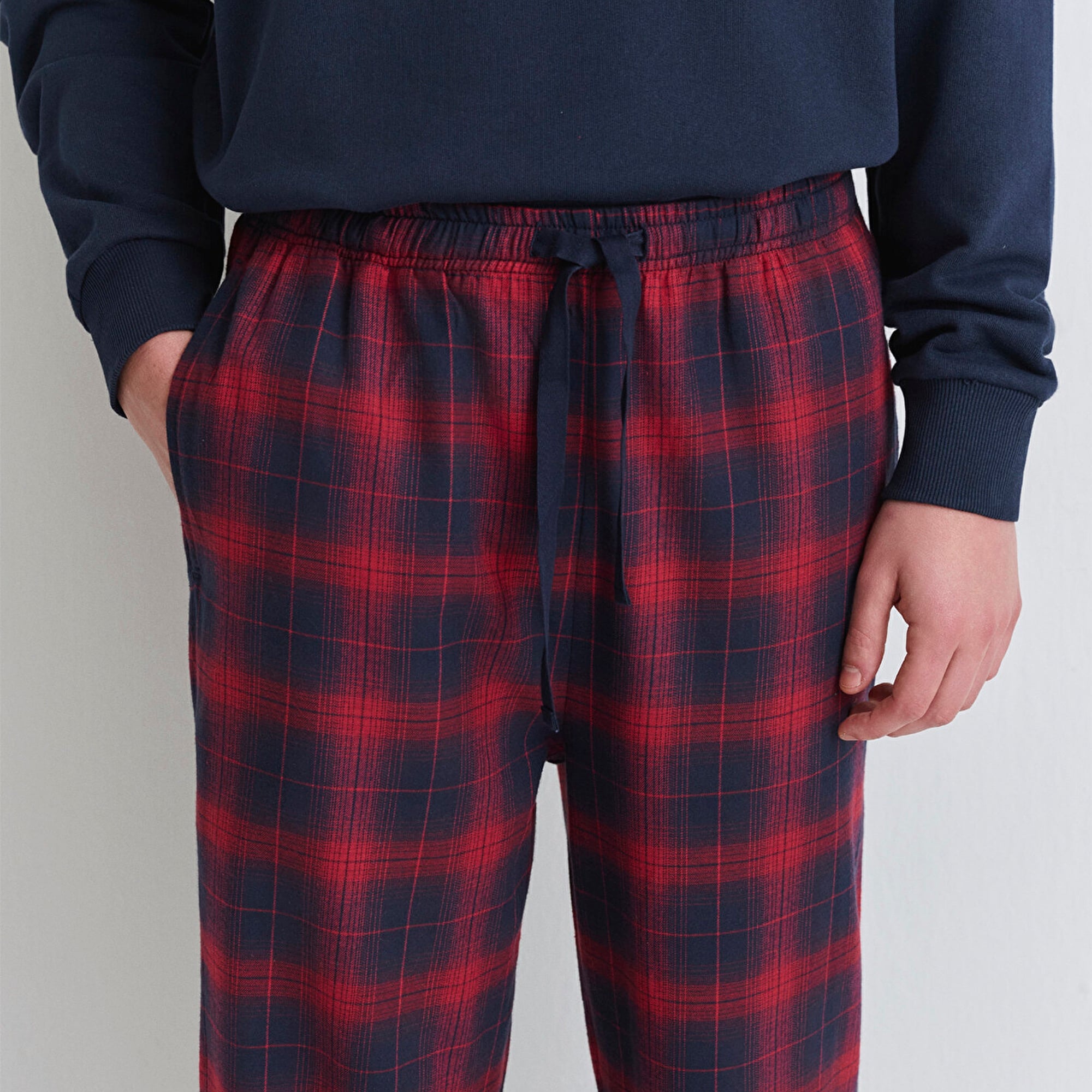 Mavi Yılbaşı Temalı Ekose Pantolon 0010570-84538