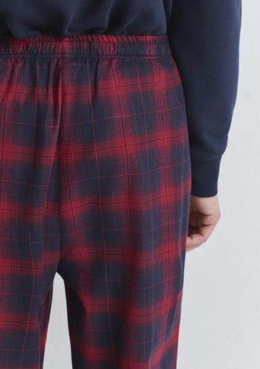  Mavi Yılbaşı Temalı Ekose Pantolon 0010570-84538