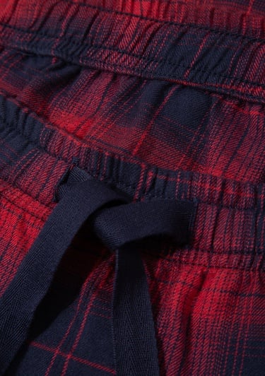  Mavi Yılbaşı Temalı Ekose Pantolon 0010570-84538