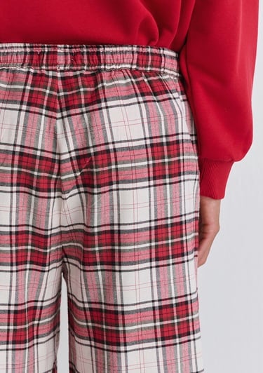  Mavi Yılbaşı Temalı Ekose Pantolon 1011168-80638