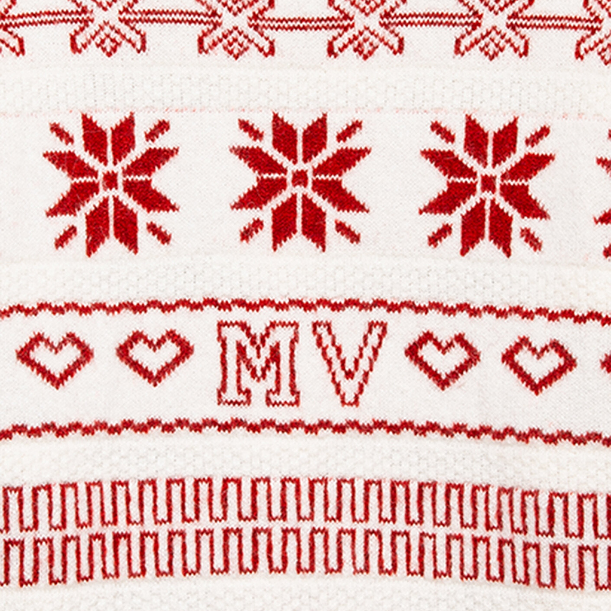 Mavi Yılbaşı Temalı Ekru Kazak Oversize / Geniş Kesim 1710804-70057