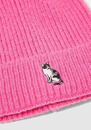  Mavi Kedi Nakışlı Pembe Bere 1913941-28396