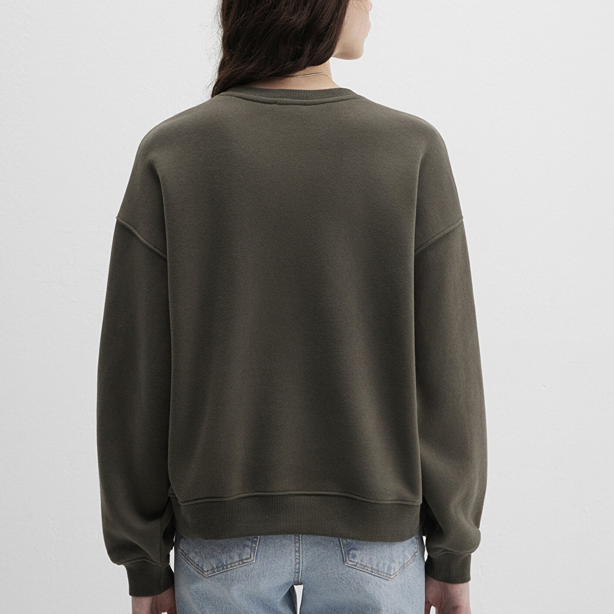 Mavi Mavi Logo Baskılı Haki Sweatshirt 1S10490-71553