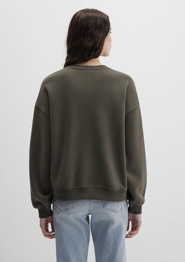  Mavi Mavi Logo Baskılı Haki Sweatshirt 1S10490-71553