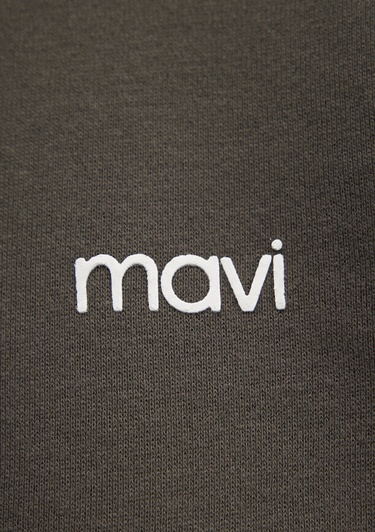  Mavi Mavi Logo Baskılı Haki Sweatshirt 1S10490-71553