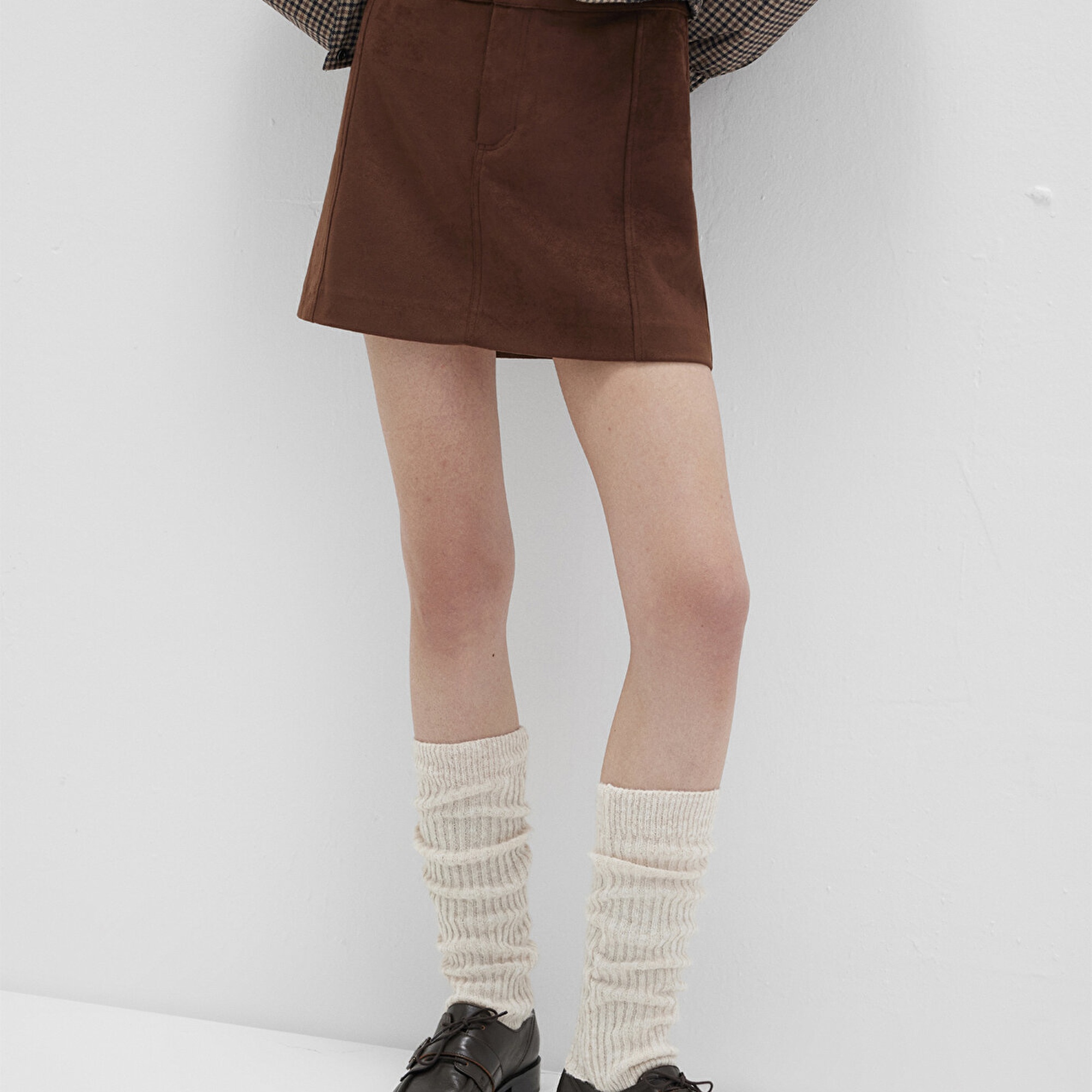 Mavi Yün Karışımlı Bej Bot Çorabı 1913573-33267