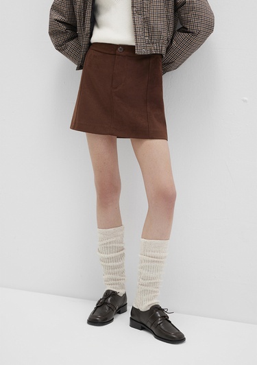  Mavi Yün Karışımlı Bej Bot Çorabı 1913573-33267