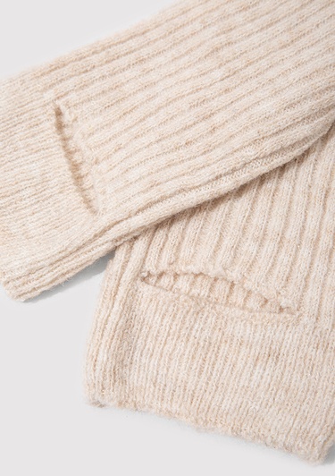  Mavi Yün Karışımlı Bej Bot Çorabı 1913573-33267