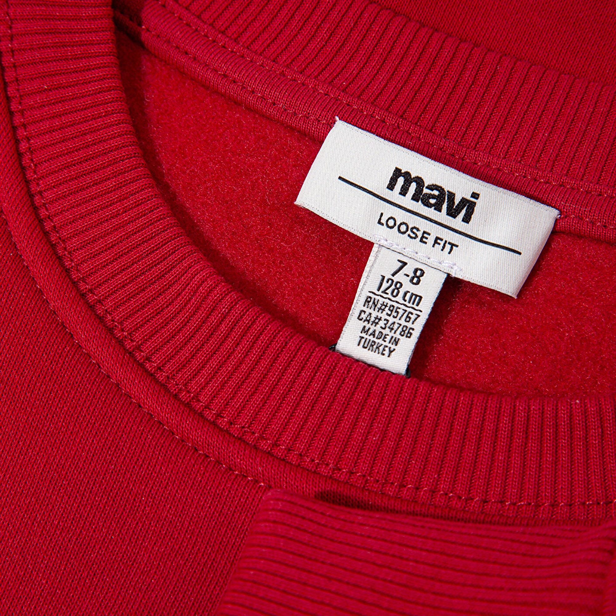 Mavi Yılbaşı Temalı Kırmızı Sweatshirt 7S10180-70390