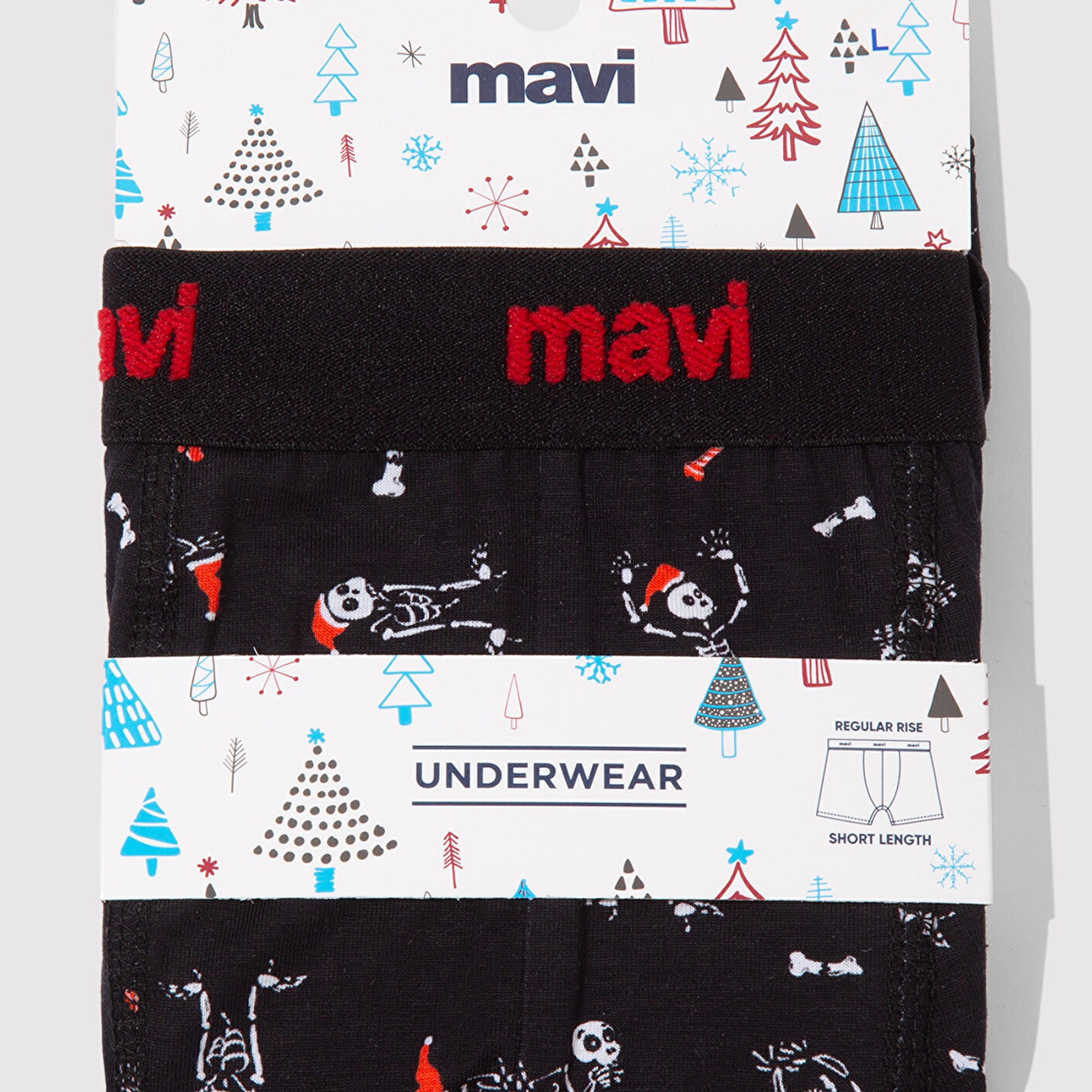 Mavi Yılbaşı Temalı Baskılı Boxer 0912176-900