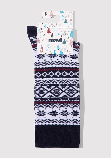  Mavi Yılbaşı Temalı Lacivert Soket Çorap 0912115-70490
