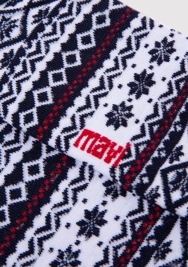  Mavi Yılbaşı Temalı Lacivert Soket Çorap 0912115-70490