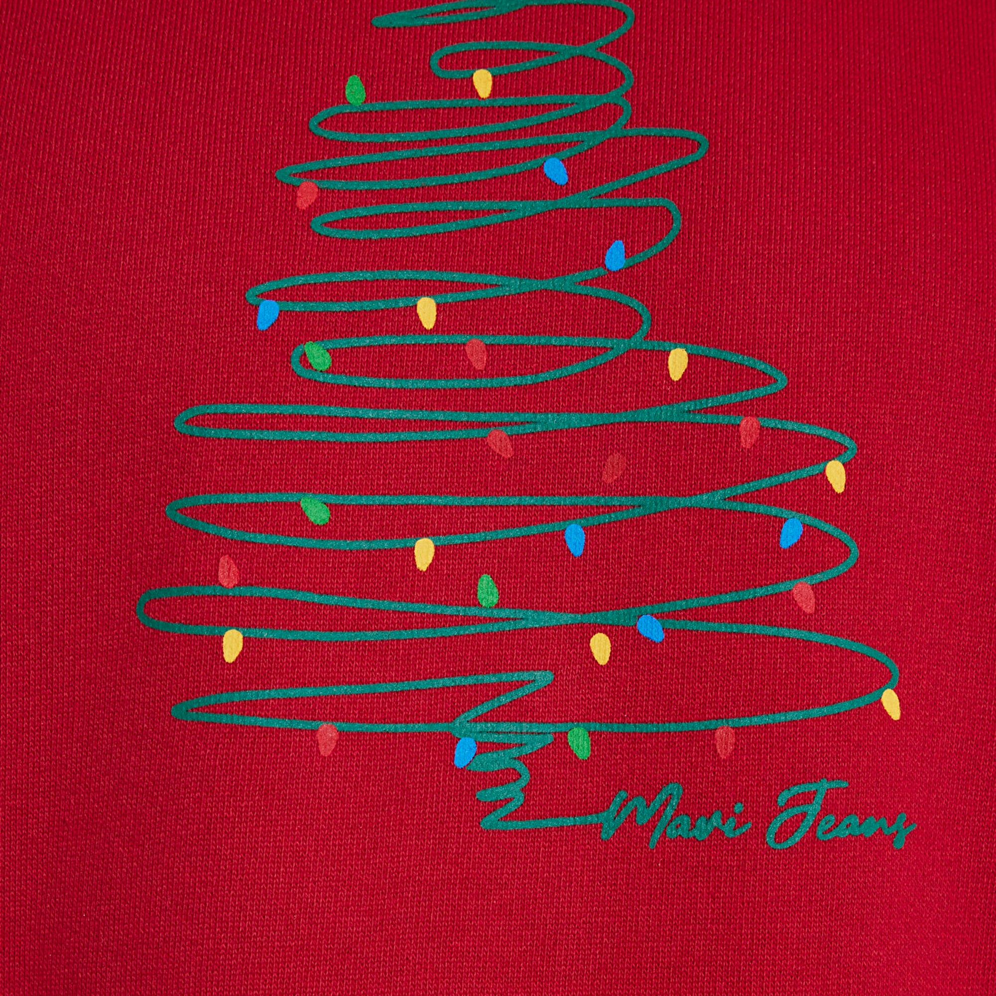 Mavi Yılbaşı Temalı Kırmızı Sweatshirt 0S10552-70390