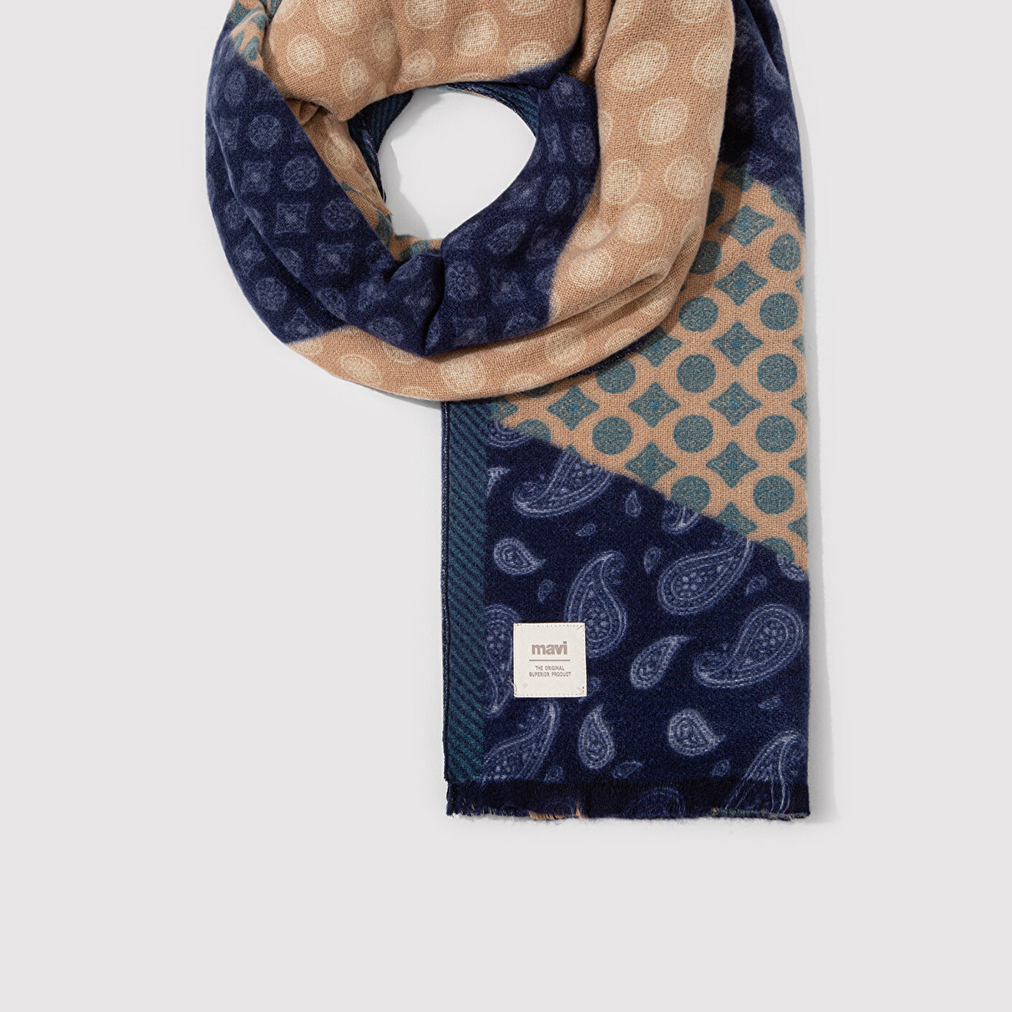 Mavi Baskılı Atkı 1913721-82045