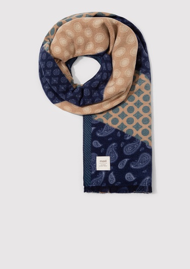  Mavi Baskılı Atkı 1913721-82045