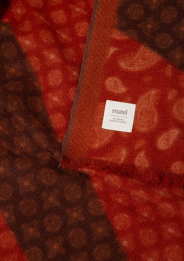  Mavi Baskılı Atkı 1913721-25818