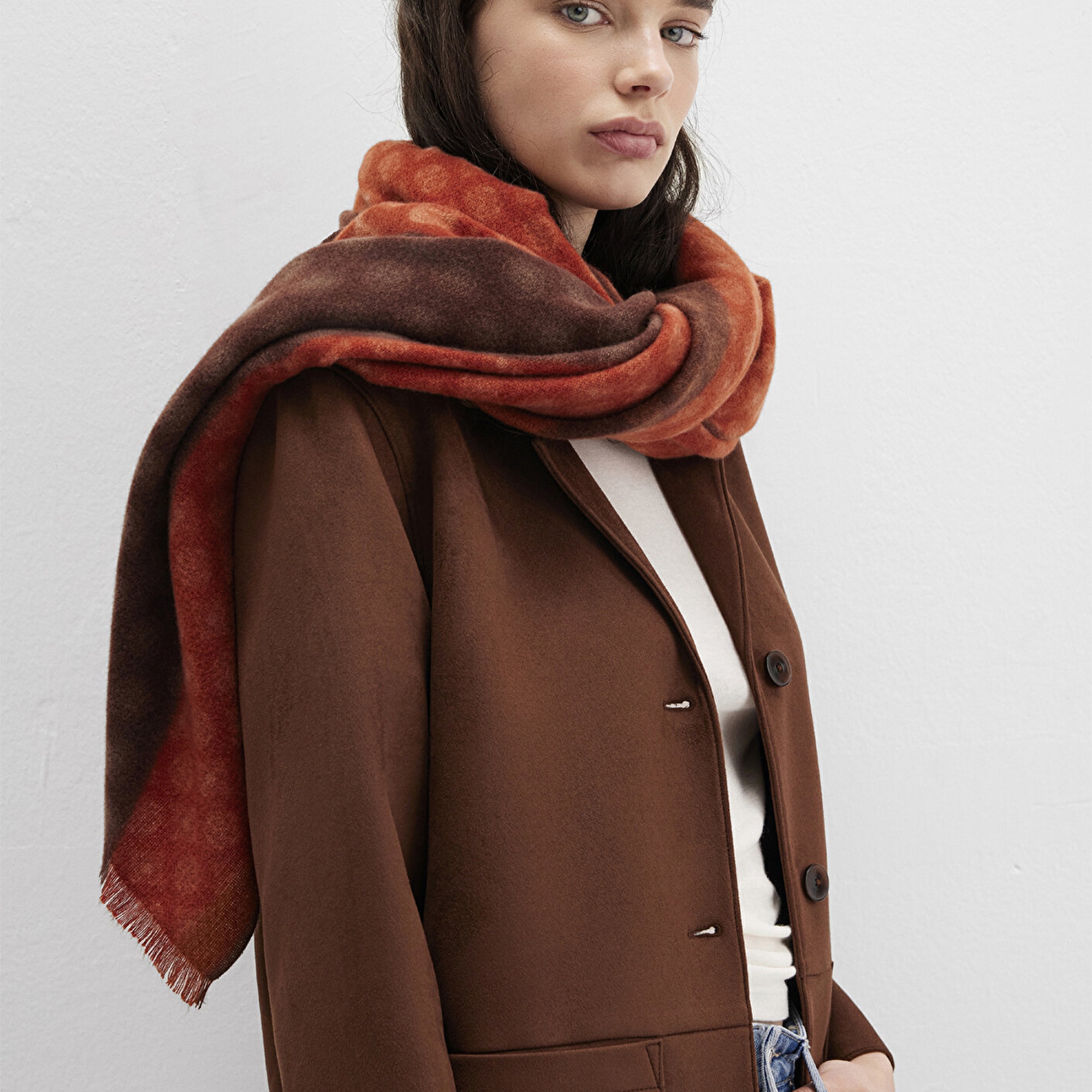 Mavi Baskılı Atkı 1913721-25818