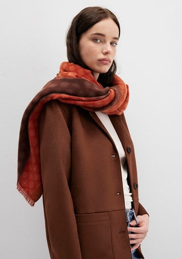  Mavi Baskılı Atkı 1913721-25818