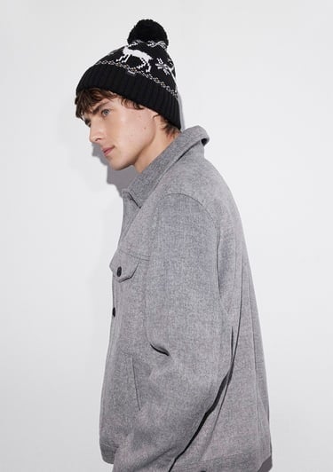  Mavi Yılbaşı Temalı Siyah Bere 0912106-900