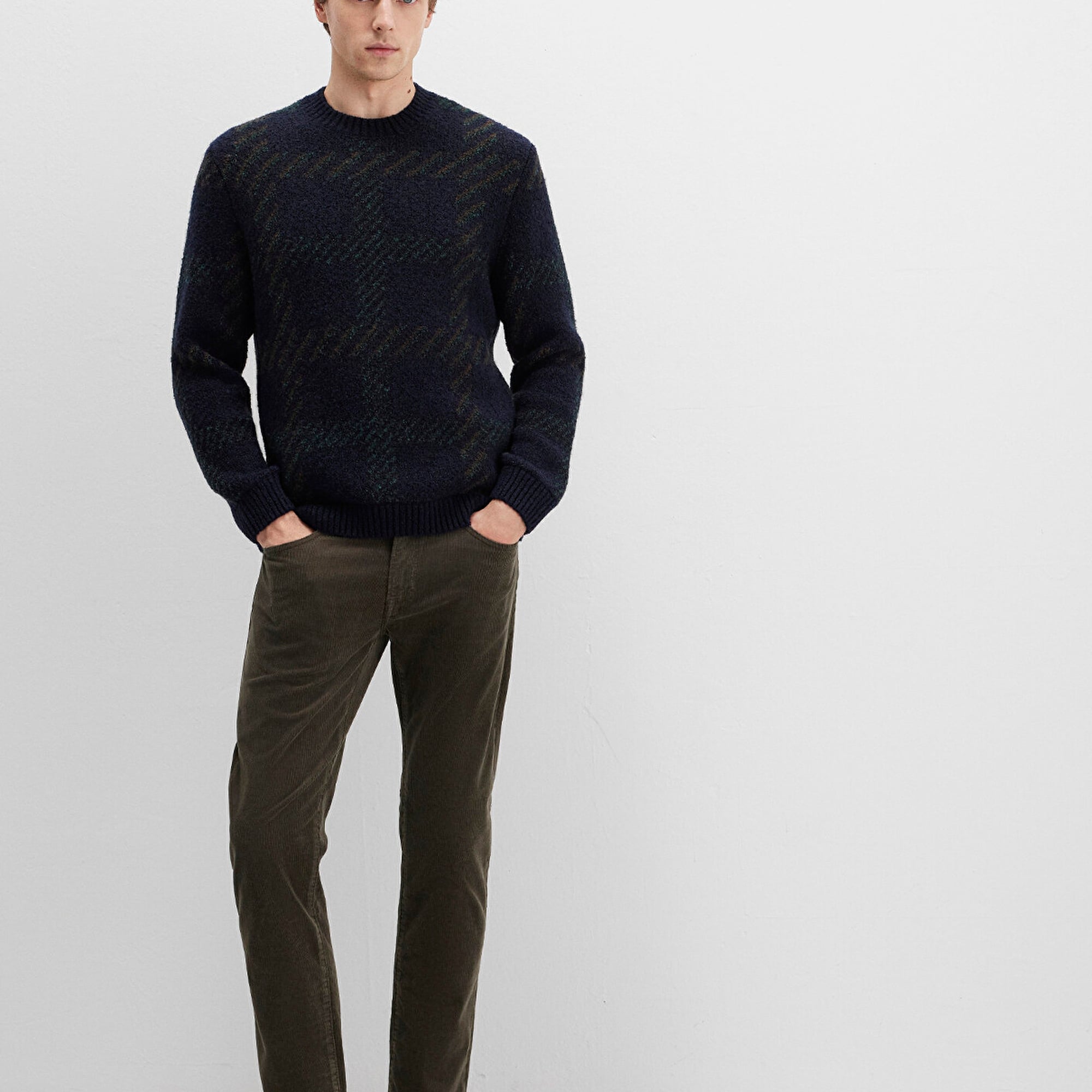 Mavi Marcus Koyu Yeşil Kadife Pantolon 0035191109