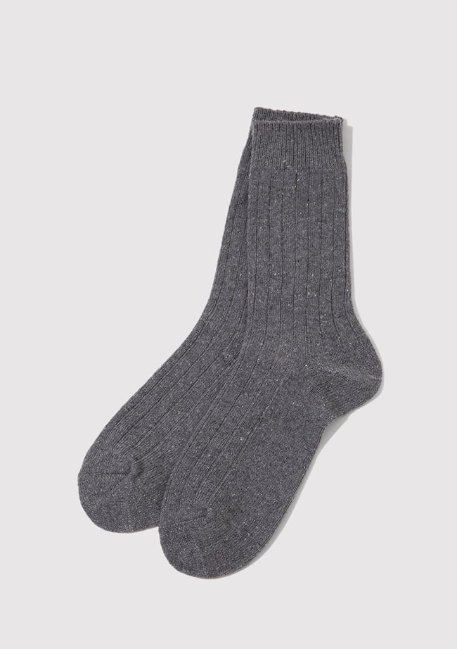  Mavi Yün Karışımlı Gri Bot Çorabı 0912000-24674