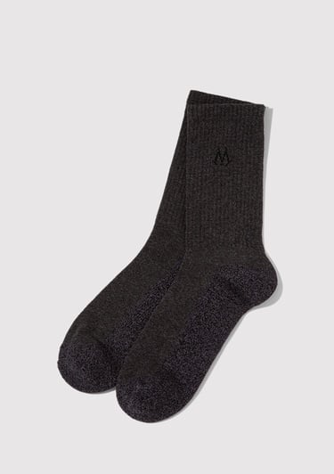  Mavi M Logo Baskılı Kahverengi Bot Çorabı 0911132-23247