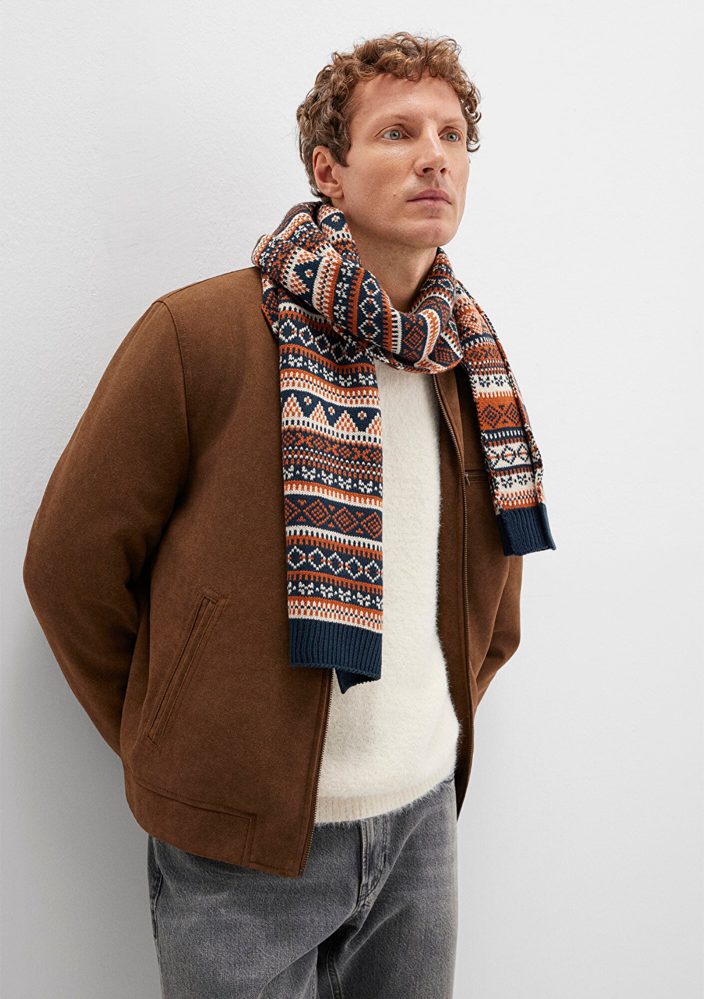  Mavi Turuncu Atkı 0912026-32579