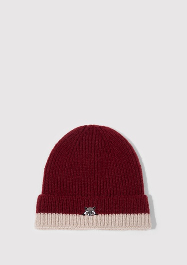  Mavi Rakun Detaylı Bordo Bere 1913609-24862