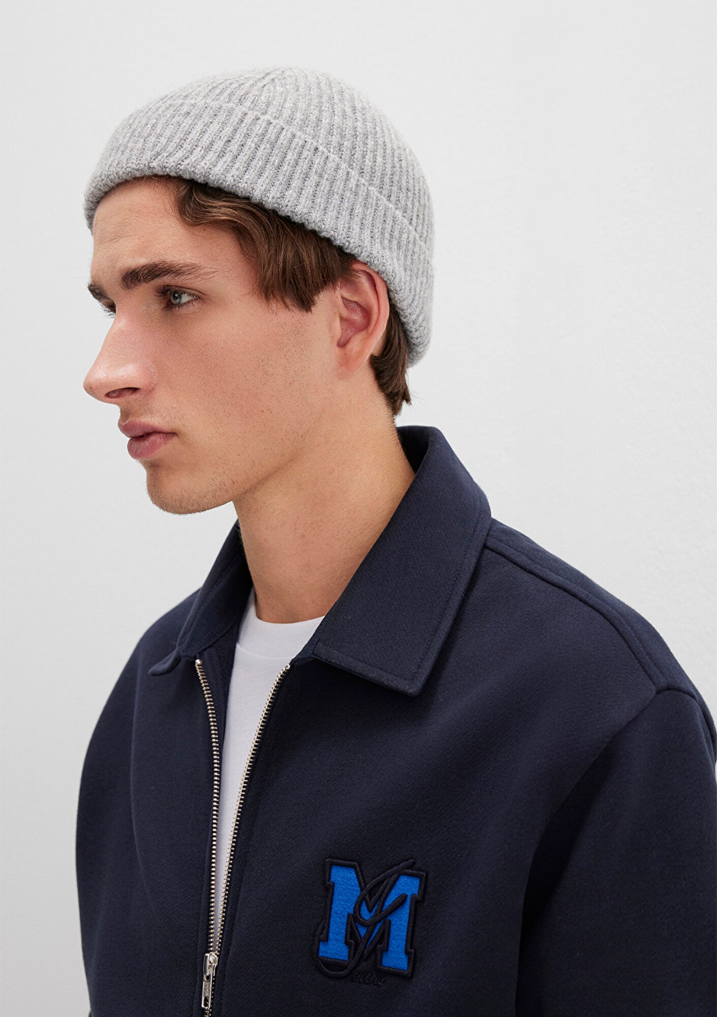 Mavi Yün Karışımlı Gri Bere 0912010-23854