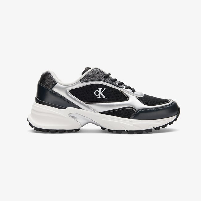  Calvin Klein Hike Runner Laceup Mesh Erkek Siyah Sneaker