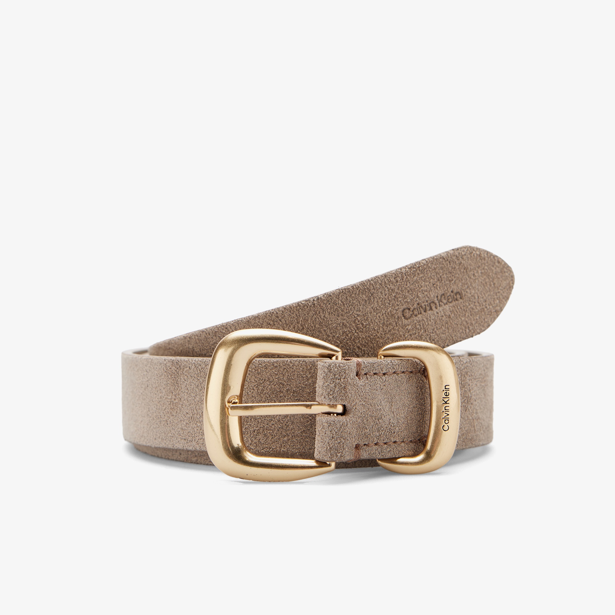 Calvin Klein 2 Piece Suede Strap 25mm Kadın Kahverengi Kemer