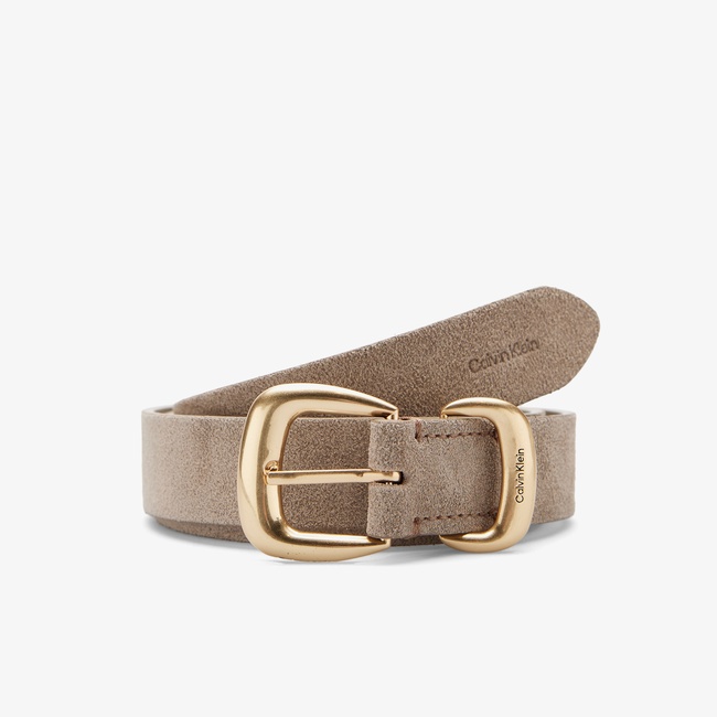  Calvin Klein 2 Piece Suede Strap 25mm Kadın Kahverengi Kemer