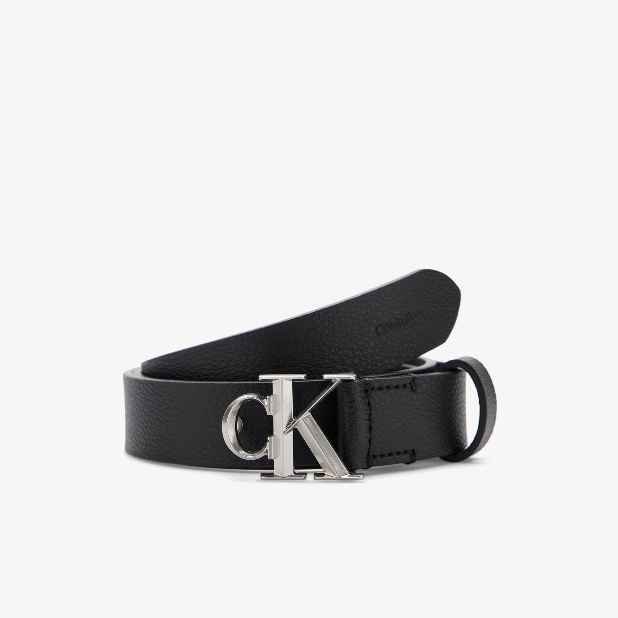 Calvin Klein Facet Buckle Pebble 25mm Kadın Siyah Kemer