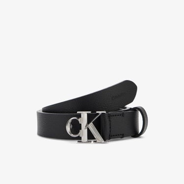  Calvin Klein Facet Buckle Pebble 25mm Kadın Siyah Kemer