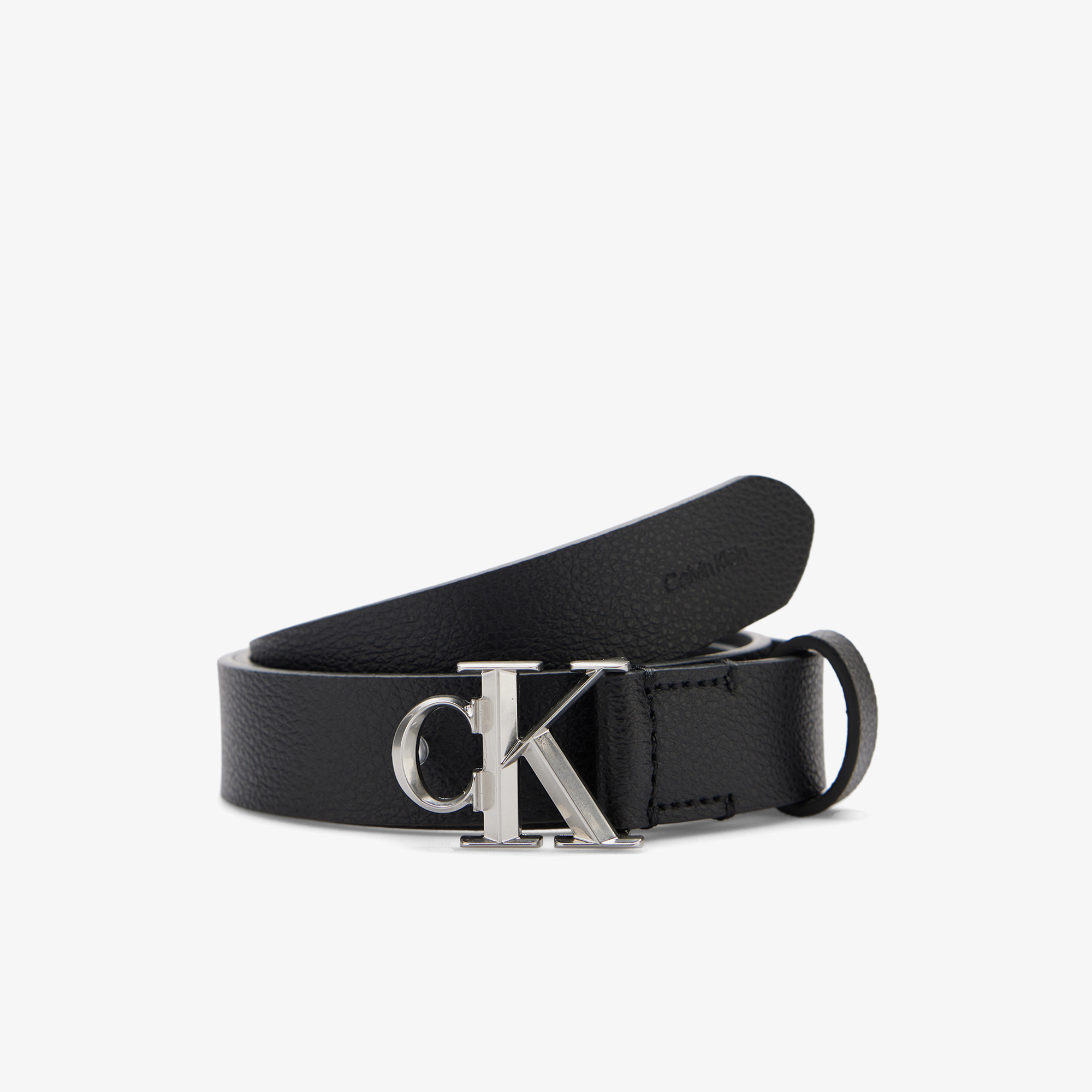  Calvin Klein Facet Buckle Pebble 25mm Kadın Siyah Kemer