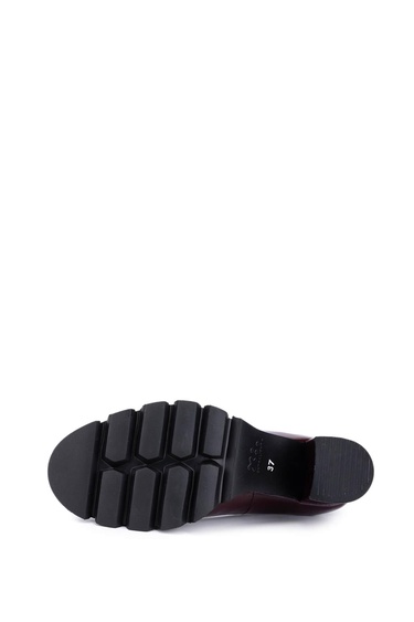  Tamer Tanca Kadın Hakiki Deri Bordo Rugan Topuklu Ayakkabı