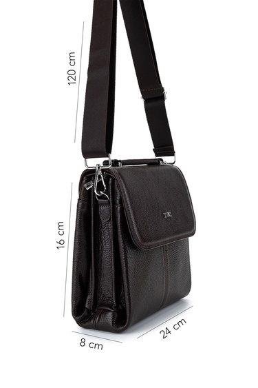  Tamer Tanca Erkek Hakiki Deri Kahverengi Postacı Çanta