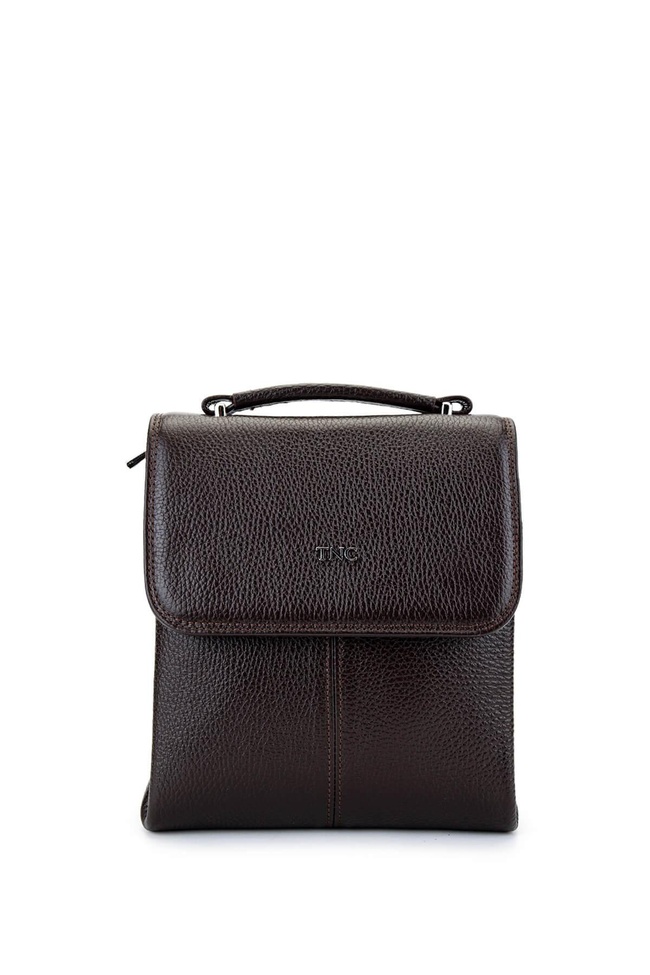  Tamer Tanca Erkek Hakiki Deri Kahverengi Postacı Çanta