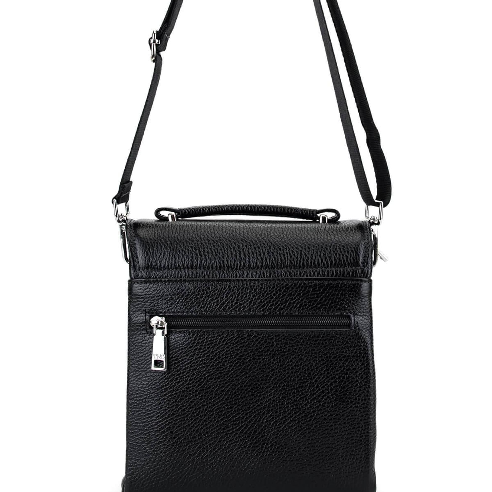 Tamer Tanca Erkek Hakiki Deri Siyah Postacı Çanta