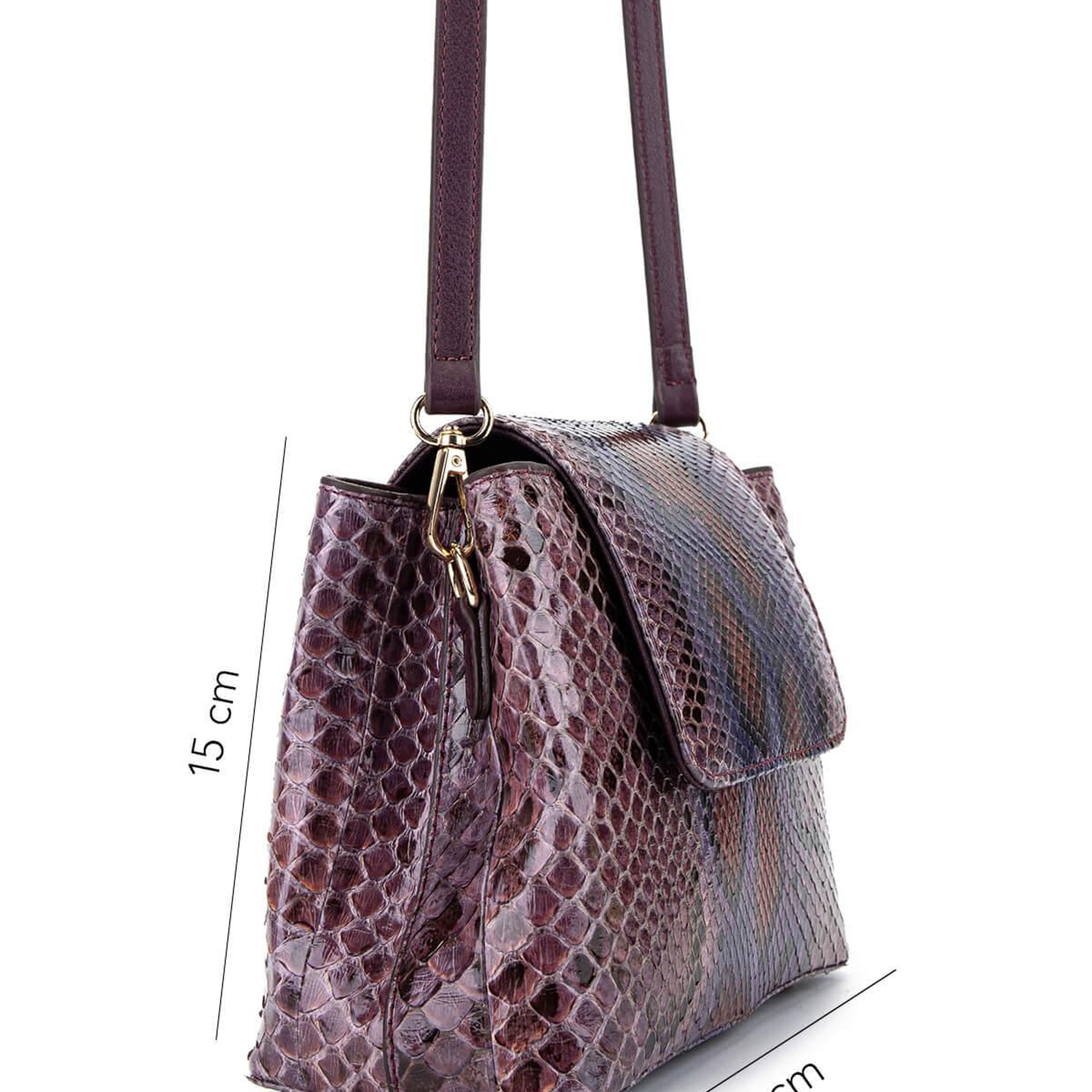 Tamer Tanca Kadın Hakiki Deri Mürdüm Kol Çantası