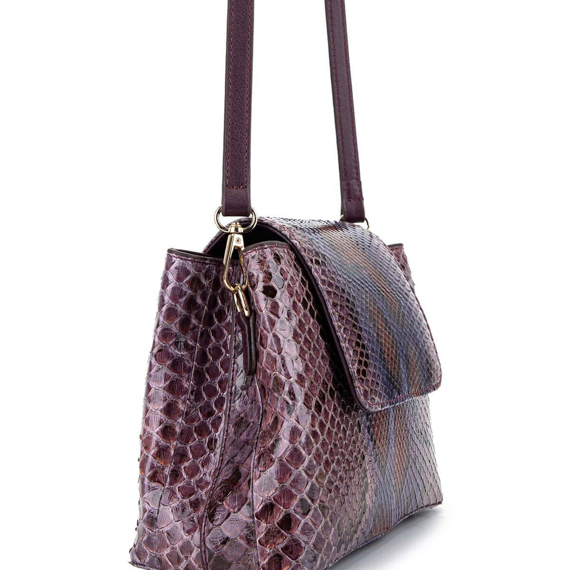 Tamer Tanca Kadın Hakiki Deri Mürdüm Kol Çantası