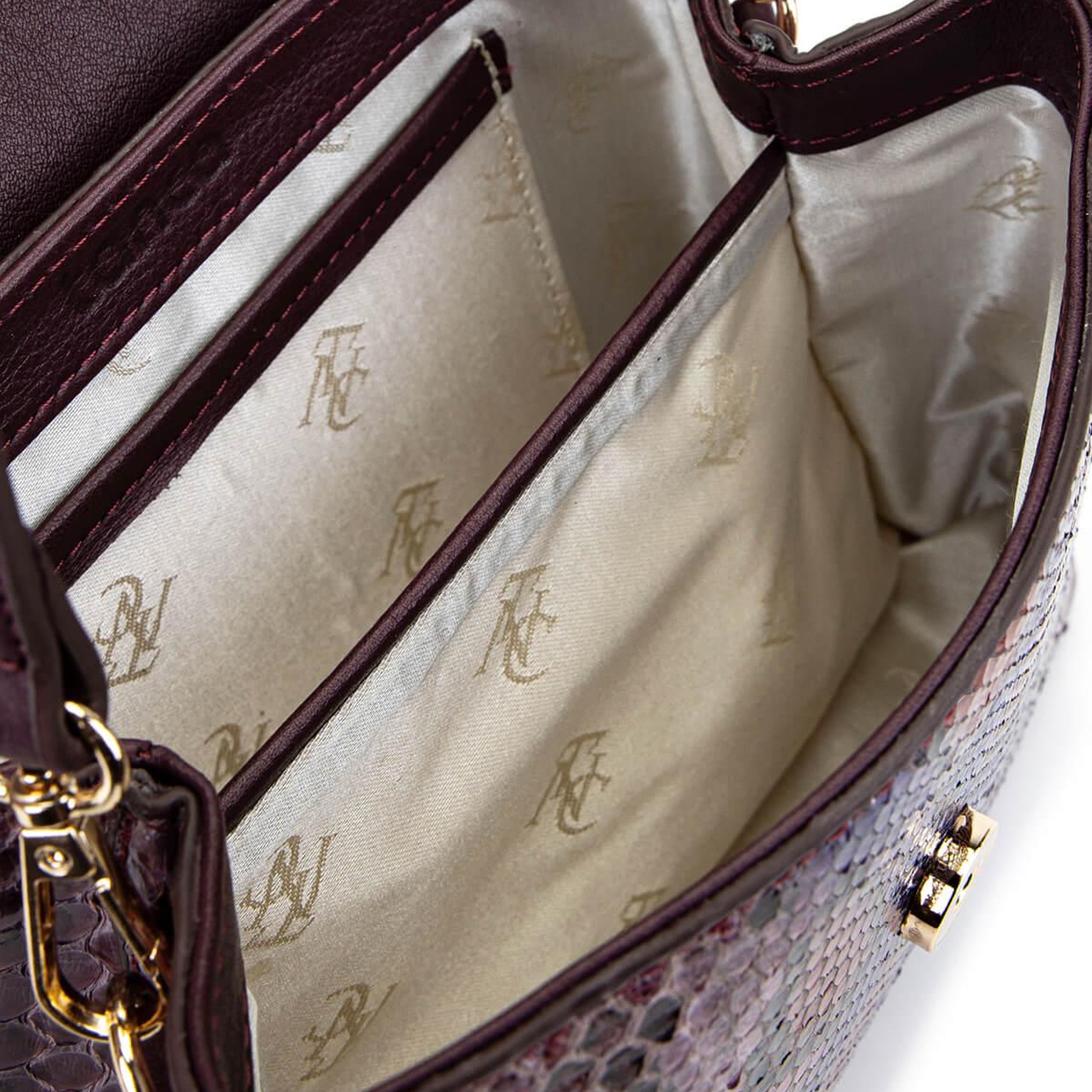 Tamer Tanca Kadın Hakiki Deri Mürdüm Kol Çantası