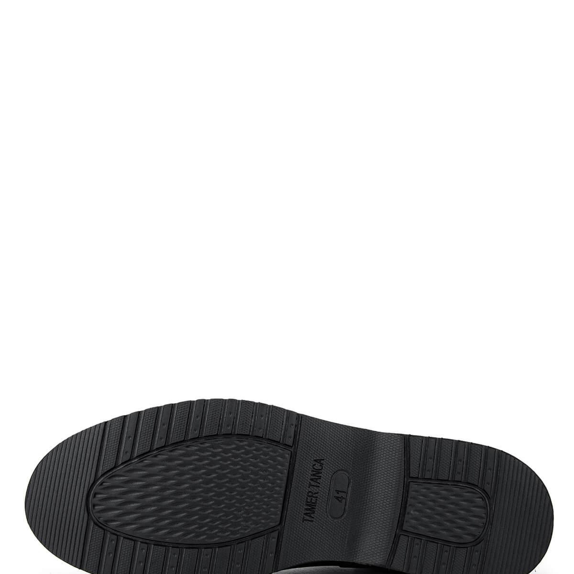 Tamer Tanca Erkek Hakiki Deri Siyah Deri Casual Ayakkabı