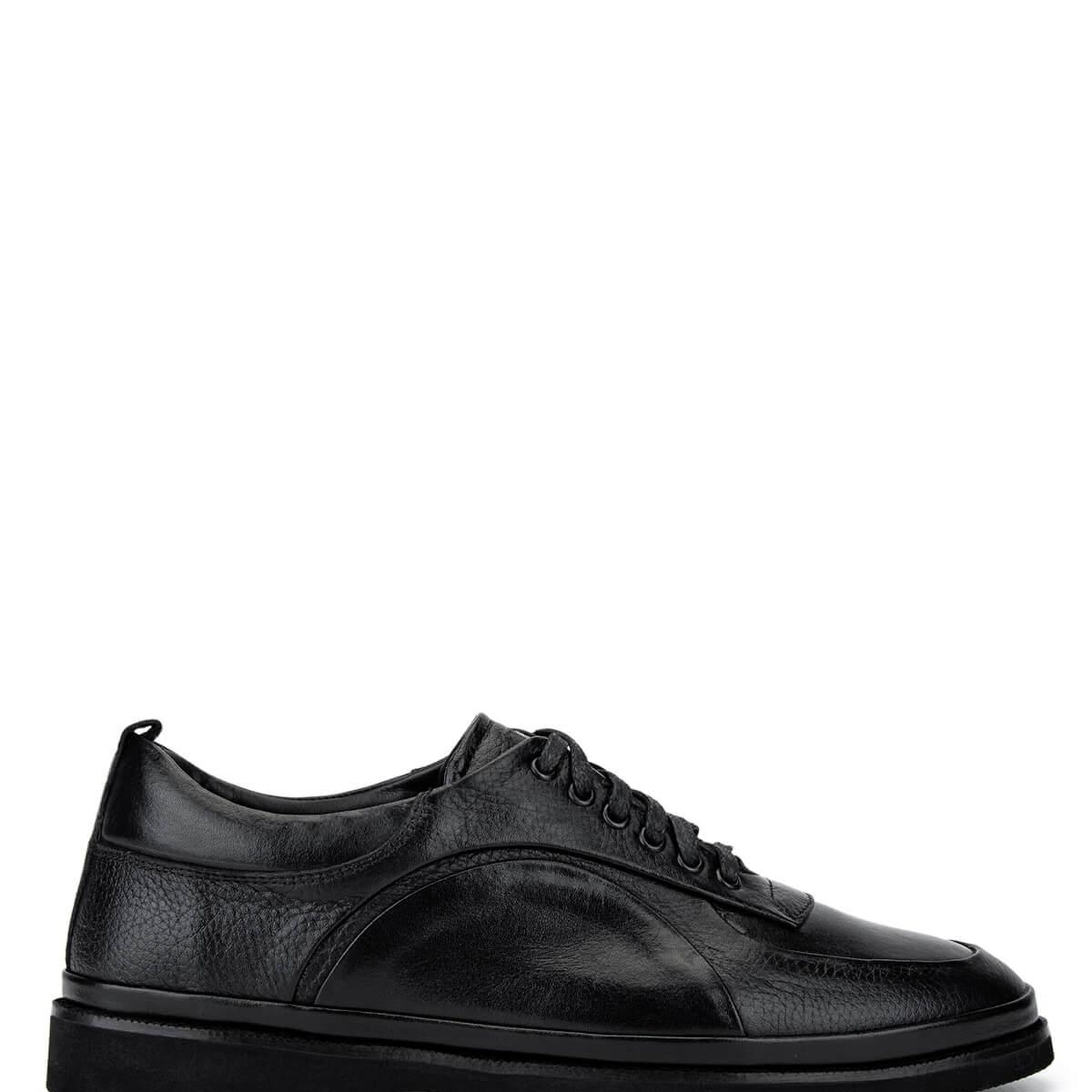 Tamer Tanca Erkek Hakiki Deri Siyah Deri Casual Ayakkabı